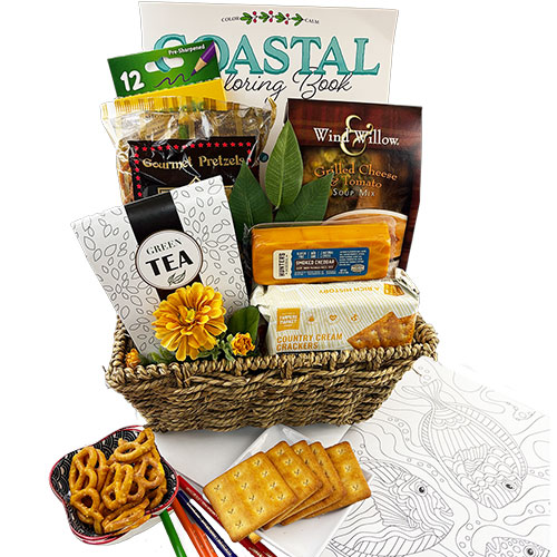 Art Therapy Adult Coloring Book Gift Basket