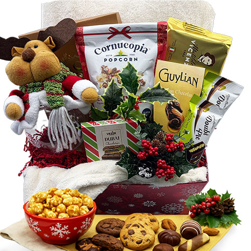 White Christmas Dubai Chocolate Gift Basket