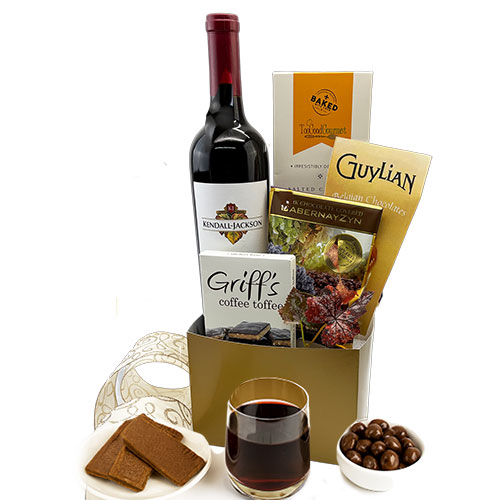 Wine & Chocolate Wishes Wine Gift Basket