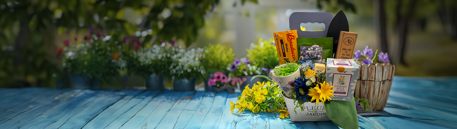 <div class="text-div">
                            <h2 class="text-white monister fw-500">Gourmet <span class="playball banner_gift">Gift</span> Baskets</h2>
                            <h2 class="text-white monister fw-500 perfect_text">Choose From Our Exclusive Gourmet Range</h2>
                            <h2 class="text-white monister fw-500 ">A Gift That Delights the Taste Buds</h2>
                            <div class="text-center mt-4 mt-sm-5">
                                <button class="btn greenbtn bigbtn"> <a href="gourmet-gift-baskets" class="text-white">Order Your Gourmet Basket Now </a></button>
                            </div>
                        </div>