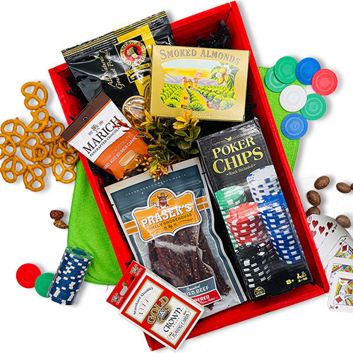 Casino Night Poker Gift Basket